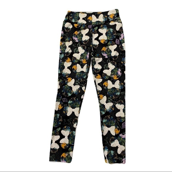 LuLaRoe Minnie Mouse Palm Leaves Leggings One Size - Picture 1 of 5